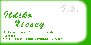 ildiko micsey business card